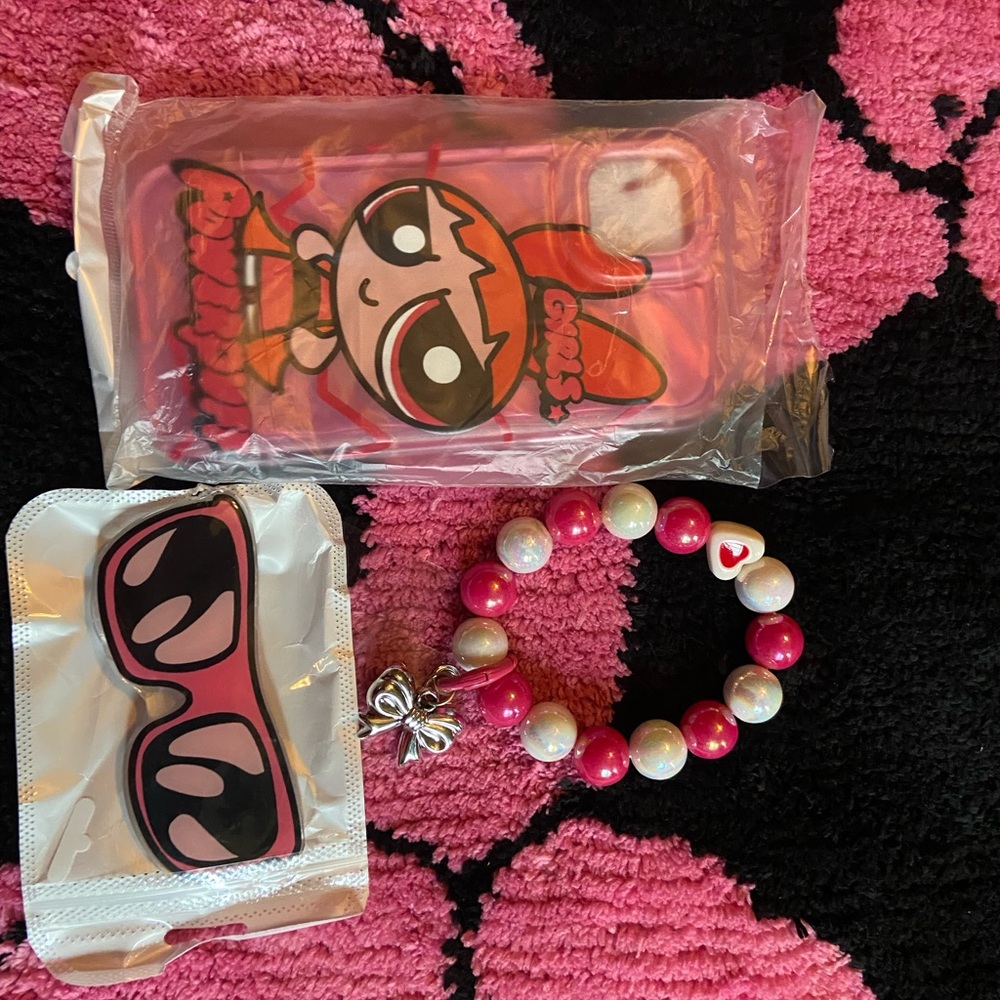 Powerpuff Girls  bLOSSOM  for iPhone 11 phone case three piece set